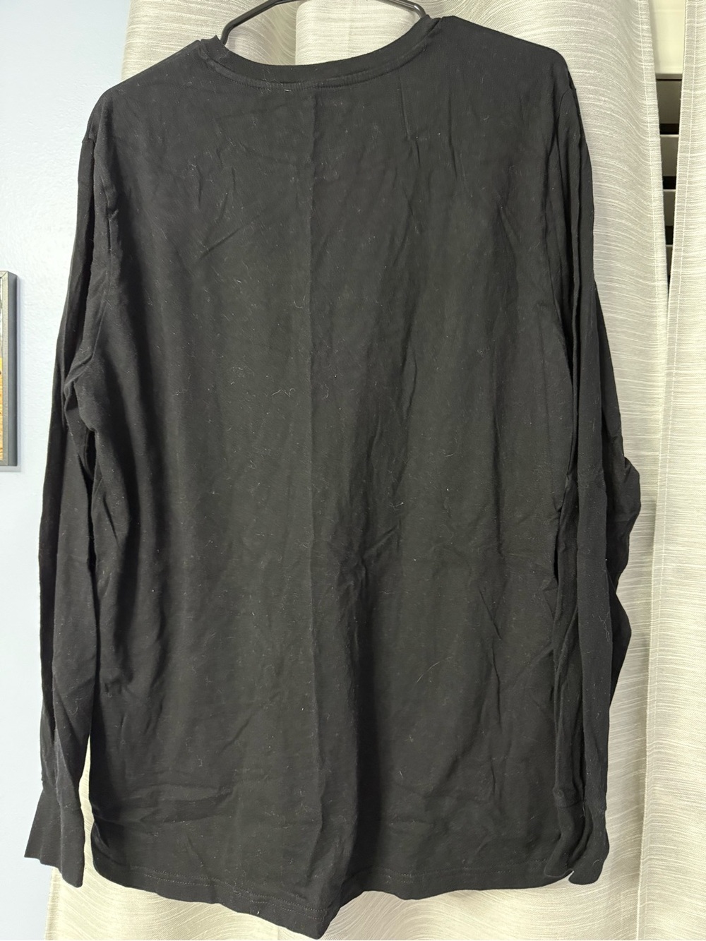 Black Long-Sleeve Crewneck Shirt